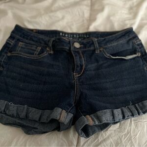 Aeropostale Blue Jean Shorts Distressed Mid-Thigh